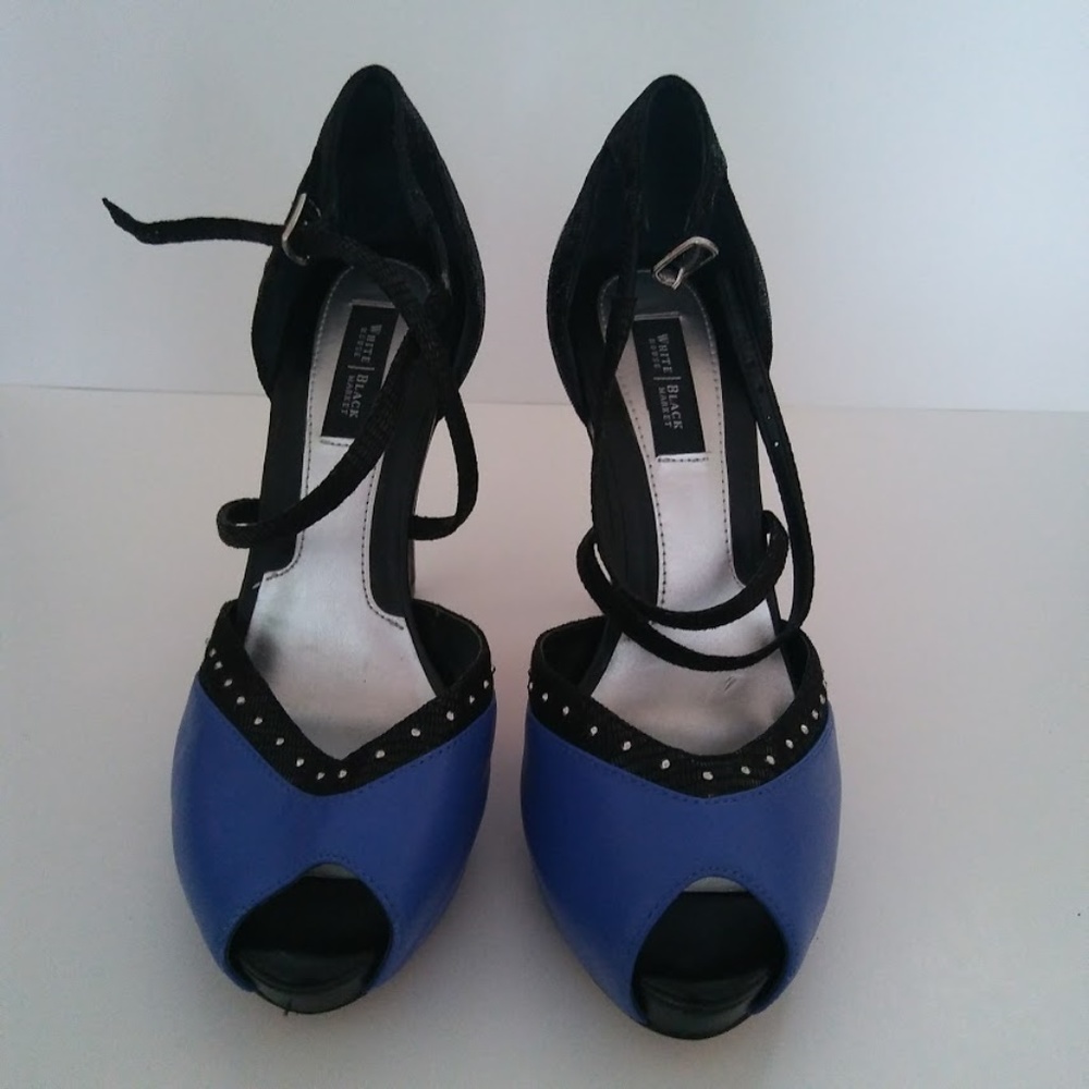 [WHBM] Black & Purple Heels (Size 7)